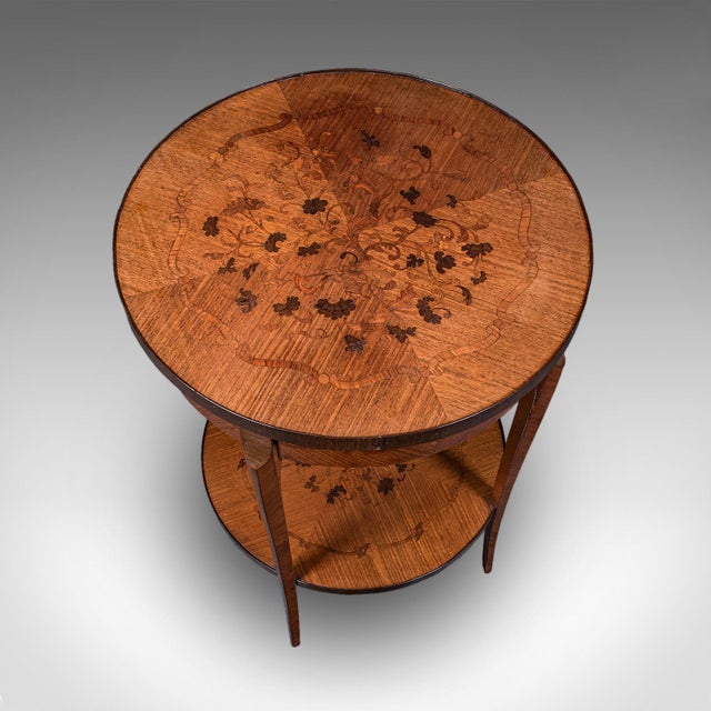 Antique Two Tier Occasional Table, French, Kingwood, Lamp, Jardiniere, Edwardian For Sale - Image 6 of 10
