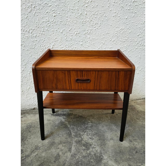 Mid-Century Modern Rosewood Nightstand, 1970, in Very Good conditions. Designed 1970 to 1979