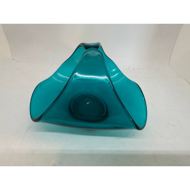 Glass 1950s Viking Bluenique Aqua Candy Dishes Set of 2 For Sale - Image 7 of 7