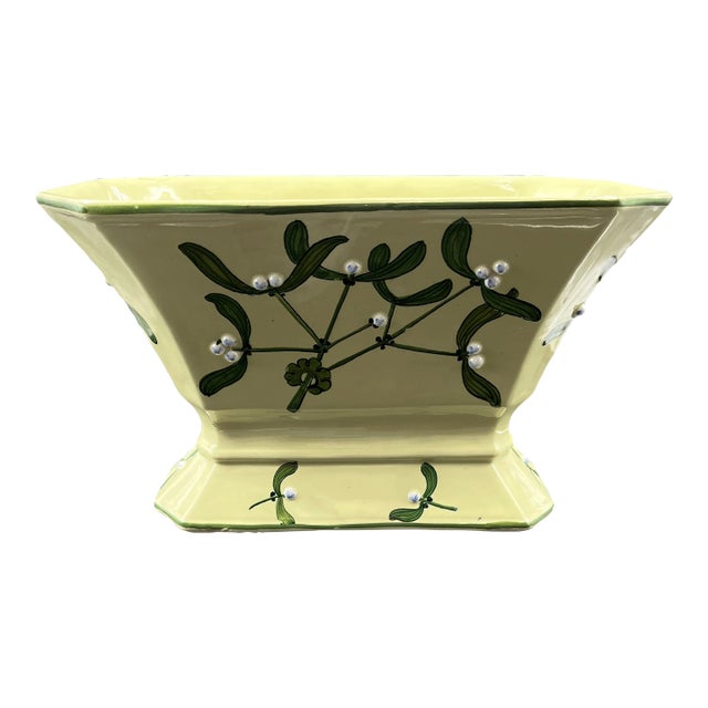 Mid 20th Century Italian Cachepot by Maioliche, Deruta For Sale