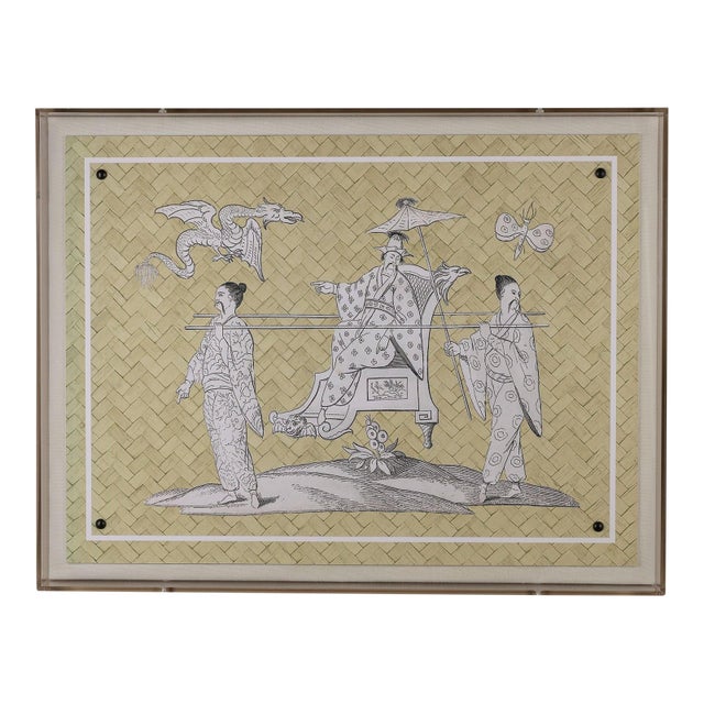 Winterthur for Port 68 Azalea Woods, Chair Shadowbox Giclee Print For Sale
