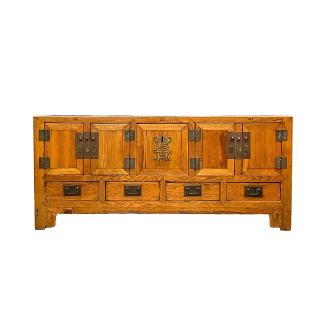 19th Century Chinese Country Style Kang Chest Low Console For Sale - Image 13 of 13