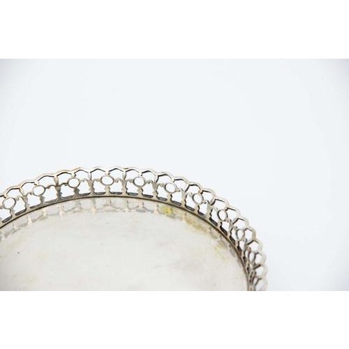 Silver Ticket Booth with Grid and Three Support Feet For Sale - Image 3 of 4