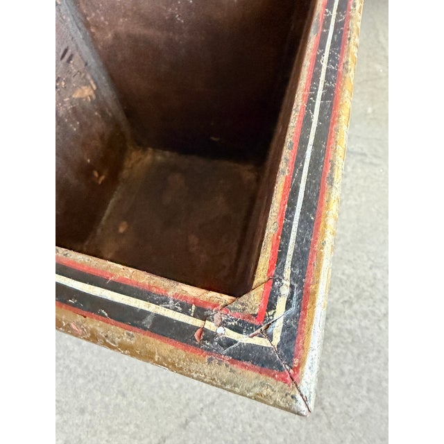 Vintage 1950s Trompe L’Oeil Painted Wood Book Motif Cachepot Planter Basket Fornasetti Style For Sale - Image 9 of 16