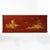 Wood Vintage Chinese Red Lacquer Console Table With Gilt Landscape Scenery and Scroll Ends For Sale - Image 7 of 18