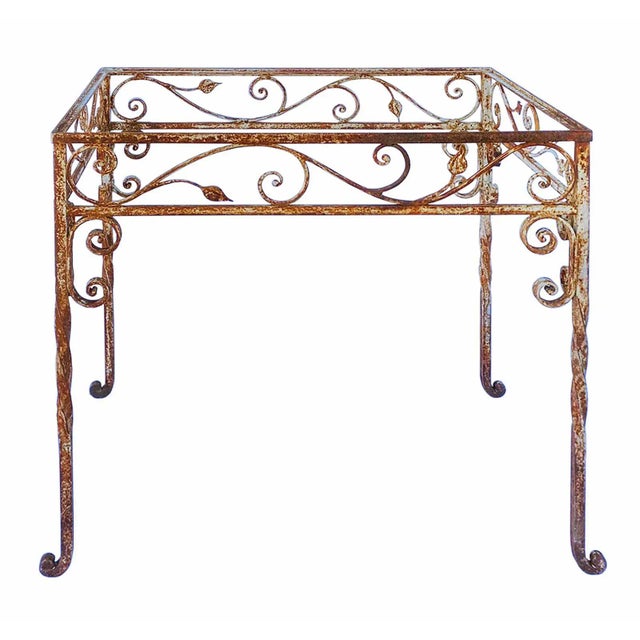 Metal Garden Table Wrought Iron For Sale - Image 7 of 7