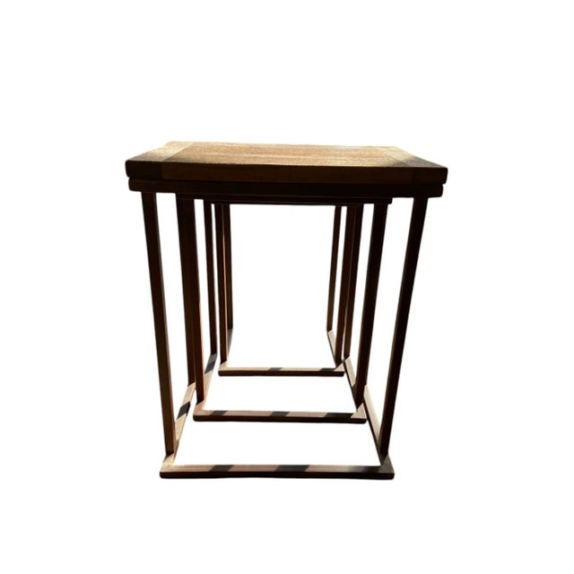 Pottery Barn Pottery Barn Granger Reclaimed Wood Nesting Tables - Set of 3 For Sale - Image 4 of 12