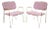 Alessandra Delgado "Bruna" Minimalist Purple Gold Hairpin Lounge Chairs - a Pair For Sale