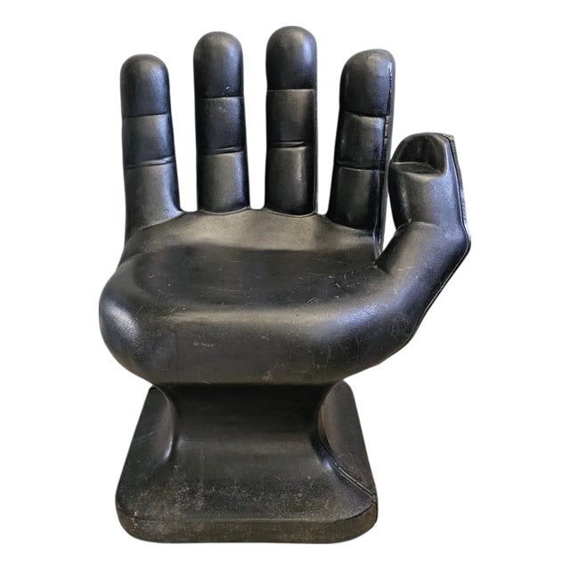 1970s Vintage Mid Century Modern Hand Lounge Chair For Sale