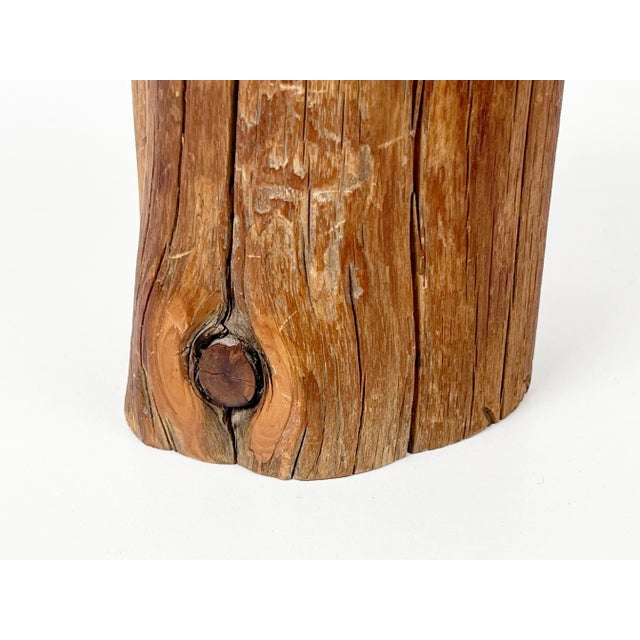 Vintage Hand Carved Live Edge Teak Wood Budvase For Sale - Image 11 of 13