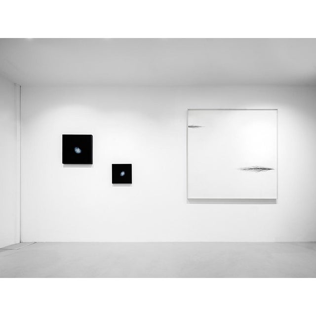 This work is titled reverse of the sky (2002) by the artist andrea santarlasci. It consists of two photographs, identical...