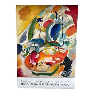 Rare Vintage 1988 Wassily Kandinsky, Improvisation 31 (Sea Battle) 1913 Museum Poster Printed in France For Sale