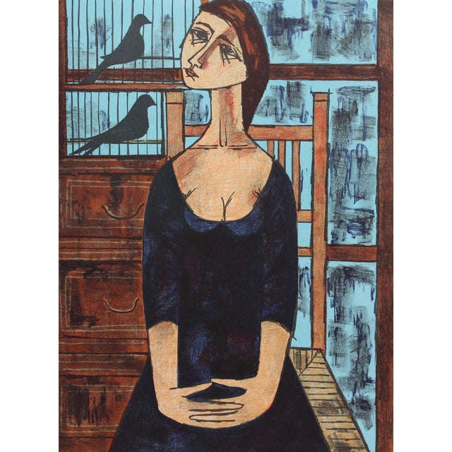 Modern Vicenç Caraltó, Melancholic Muses VI, 1960s, Lithograph For Sale - Image 3 of 14