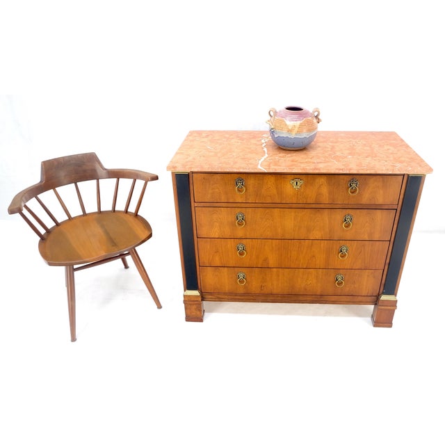 Baker 4 Drawer Marble Top Neoclassical Empire Revival Console Chest Dresser MINT For Sale - Image 11 of 15