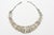 Modern Vintage Sterling Silver Pebbled Design Collar Necklace Hallmarked For Sale - Image 3 of 10
