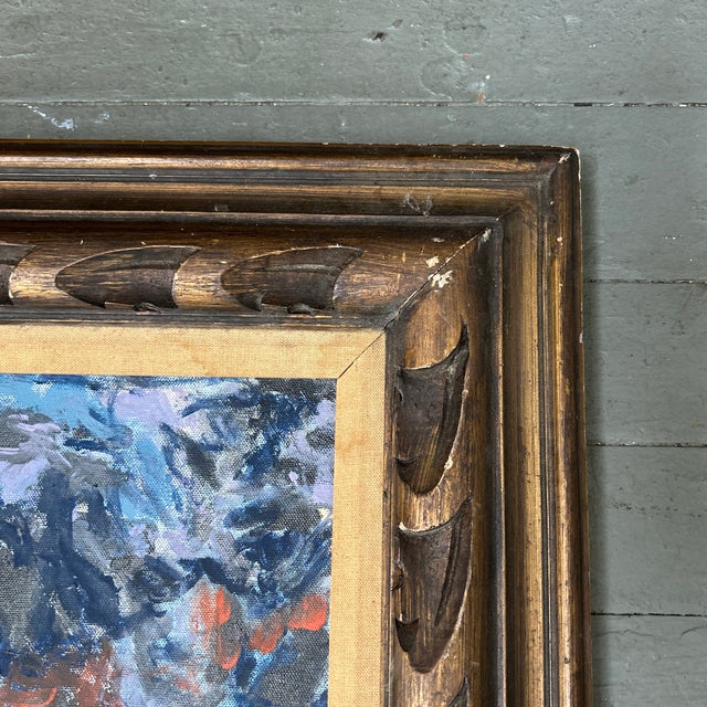1970s 1970’s Original Abstract Expressionist Figure Painting on Canvas For Sale - Image 5 of 6