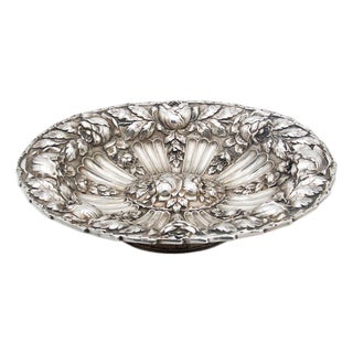 Oval Silver Fruit Bowl Centerpiece For Sale