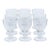 Vintage Crystal Fluted Wine Goblets - Set of 9 For Sale