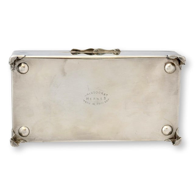 Mid 20th Century Mid-Century English Silverplate Cigarette Box For Sale - Image 5 of 6