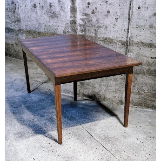 Wood Mid-Century Rosewood Dining Table & Chairs, Set of 5 For Sale - Image 7 of 18