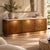 Hand-Hammered Brass Sideboard with Travertine Top from Justfurnituress SRL For Sale - Image 10 of 11