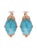 Metal Vintage 14kt Yellow Gold Natural Turquoise Cabochon Earrings, Pair For Sale - Image 7 of 9
