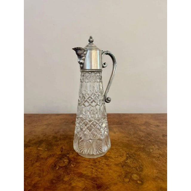 Glass Antique Edwardian Claret Jug, 1900s For Sale - Image 7 of 7