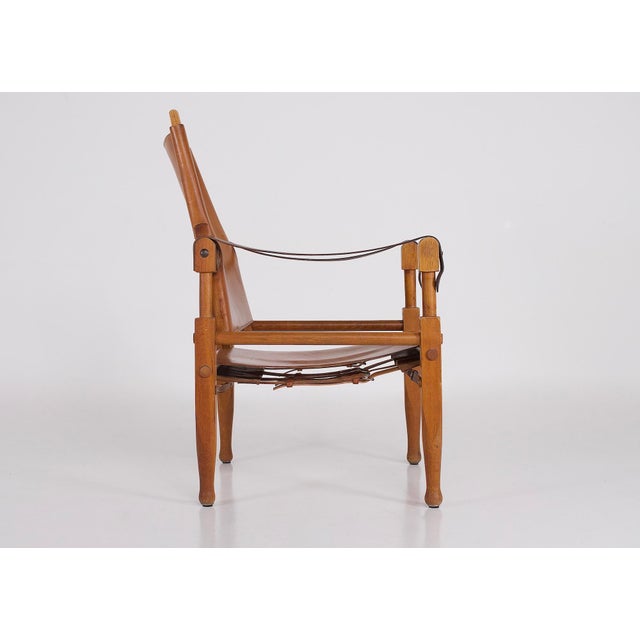 Wood Safari Armchair in Cognac Leather from Wilhelm Kienzle, 1950s For Sale - Image 7 of 16