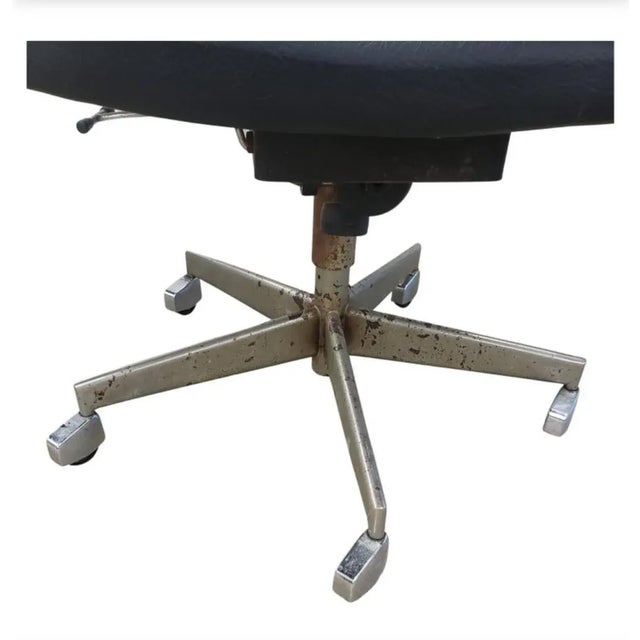 Jacob Jensen for Labofa Black Leather Office Chair For Sale In Washington DC - Image 6 of 7