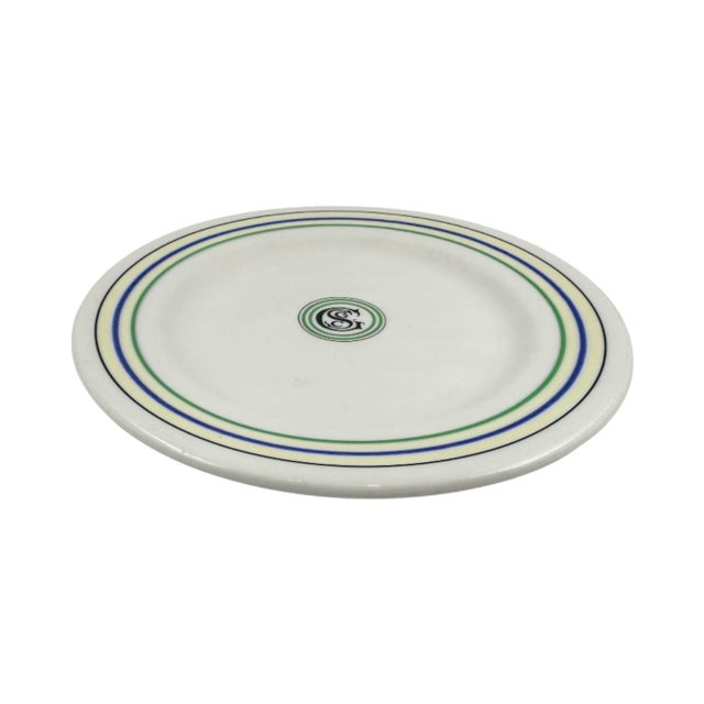 Mid-Century Modern Vintage Gulf Stream Golf Club Del Ray Beach, Florida Plate 10"d For Sale - Image 3 of 8