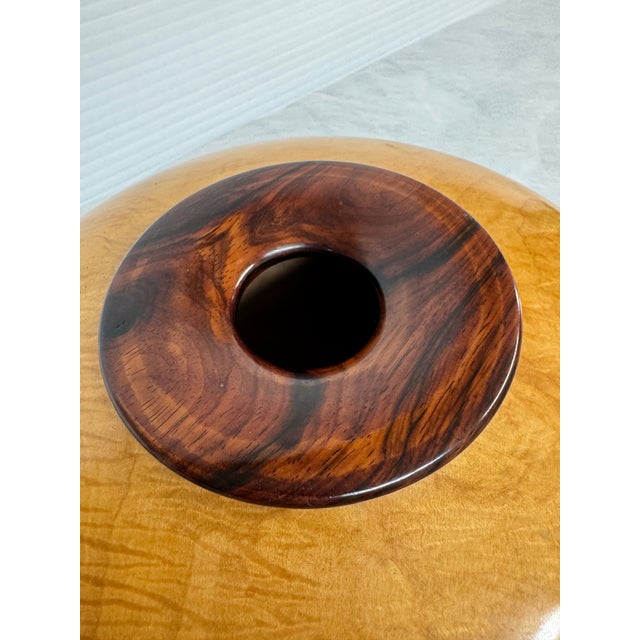 Todd Lewis Wooden Vessel, Signed For Sale - Image 9 of 12