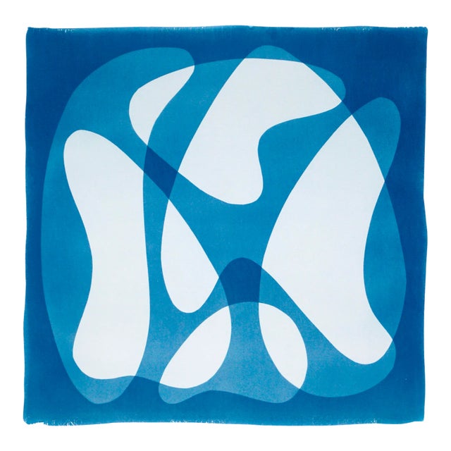 2022, Mid-Century Modern Shapes, Handmade Monotype Print on Watercolor Paper of "Abstract Icons" For Sale