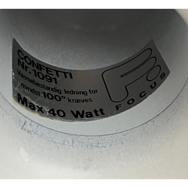 Mid-Century Modern Danish Space Age Model Confetti Pendant Lamps by Claus Bondrup and Torsten Thorup for Focus, 1960s, Set of 2 For Sale - Image 14 of 17