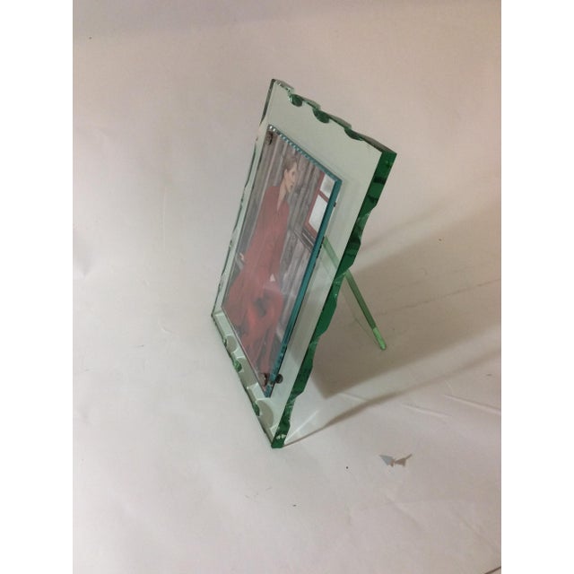 1940s Photo Frame in Thick Chiselled Crystal Glass from Fontana Arte, 1940s For Sale - Image 5 of 11