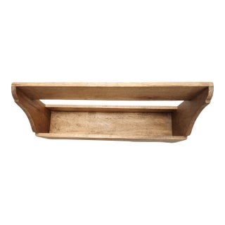 Late 20th Century Wooden Wall-Mounted Wine Rack With Glass Slots For Sale