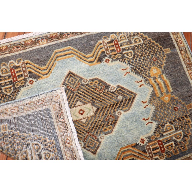 Abstract Antique Persian Senneh Early 20th Century Rug - 1'11" x 2'8" For Sale - Image 3 of 11