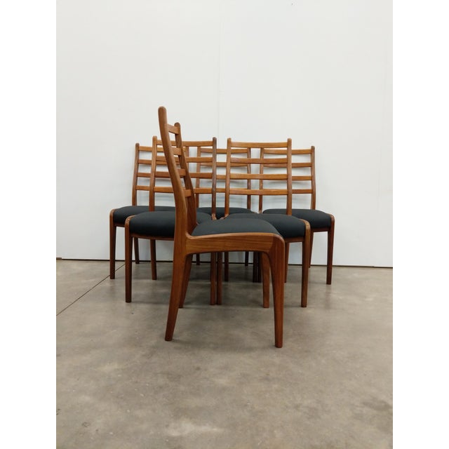 Wood Set of 6 Vintage Mid Century Modern Dining Chairs by G Plan For Sale - Image 7 of 9