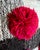 Chamula Gray White & Black Checkered Red PomPom Throw Pillow Handmade 100% Wool For Sale - Image 4 of 4