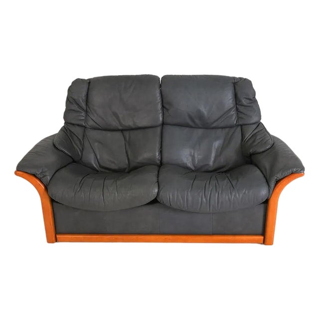 Ekornes Stressless Eldorado Leather Loveseat For Sale