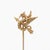 American Antique Riker Bros 14k Gold & Ruby Figural Cockatrice or Dragon & Arrow Stickpin For Sale - Image 3 of 8