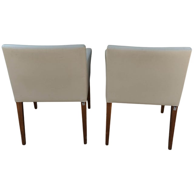 Set of D20 Armchairs in Cream Leather and Beech from Hülsta, Stadtlohn, Germany, 1990s For Sale - Image 10 of 11