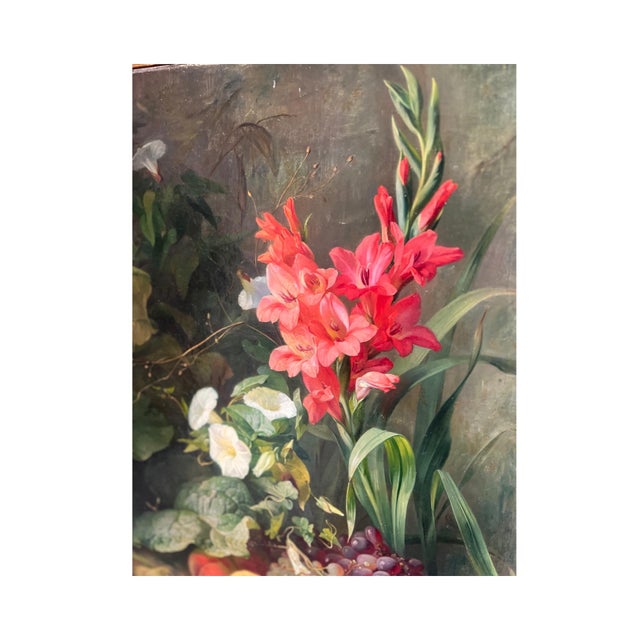 Wood Elise Puyroche-Wagner (German, 1828-1895), Floral Naturalistic Painting C. 1853 For Sale - Image 7 of 12