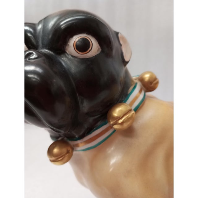 20th Century Painted Terracotta Pug Dogs, Italy, 1950s, Set of 2 For Sale - Image 15 of 18