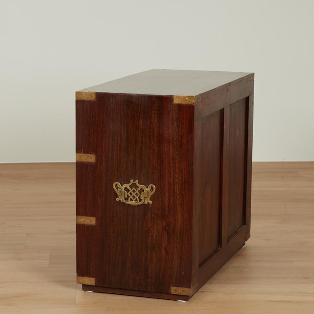 Vintage Anglo Indian Campaign Chest or Stand For Sale - Image 13 of 14