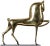 An off-primitive version of a horse, inspired by ancient drawings, in rendered dimensionally in brass. Prancing proudly on...