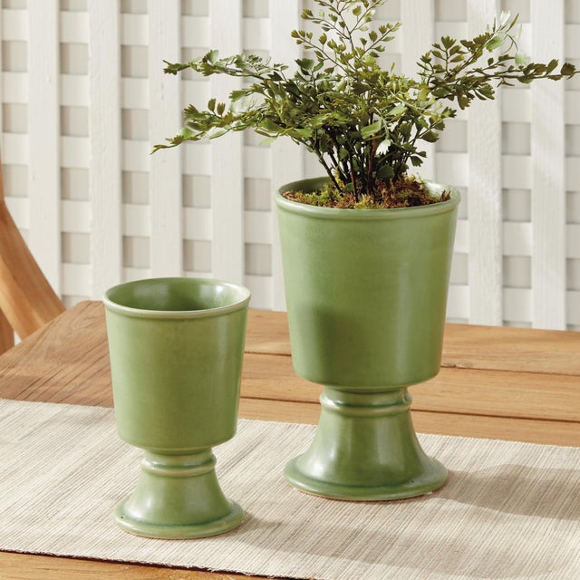 Kenneth Ludwig Chicago Kelcy Footed Cachepots, Set Of 2 For Sale - Image 4 of 6