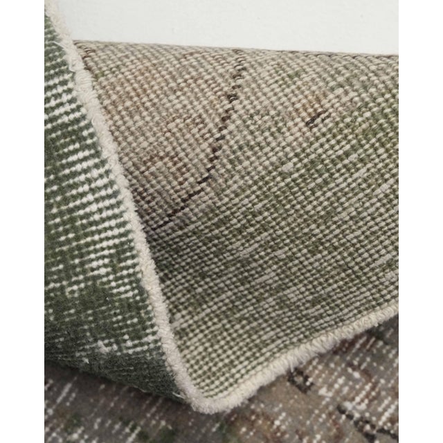 Gray 1970s Vintage Turkish Oushak Handmade Wool Cotton Gray Area Rug For Sale - Image 8 of 11