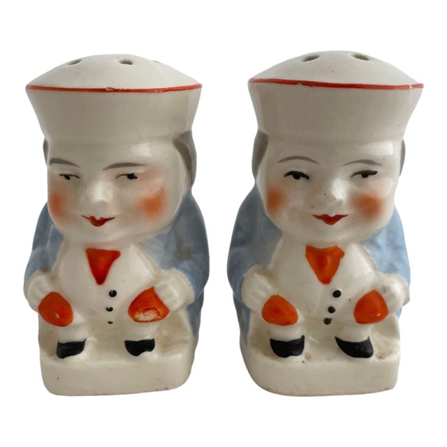 Vintage Toby-Style Salt & Pepper Shakers For Sale