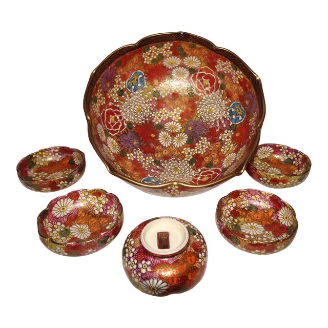 1910s Asian Japanese Porcelain Bowls - Set of 6 For Sale