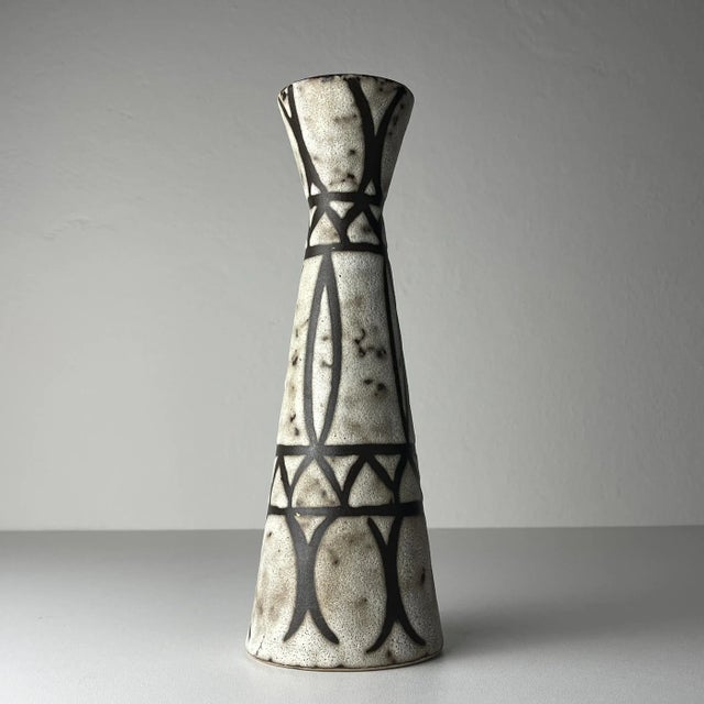 Beautiful geometric ceramic vases by Bay Keramik made in West Germany in the 1960s. The ceramic vase is in very good...